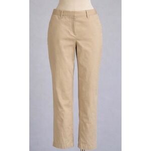 Gap Slim Cropped Khaki Chino Pants Womens Size 8 Tan Stretch Mid Rise 351506